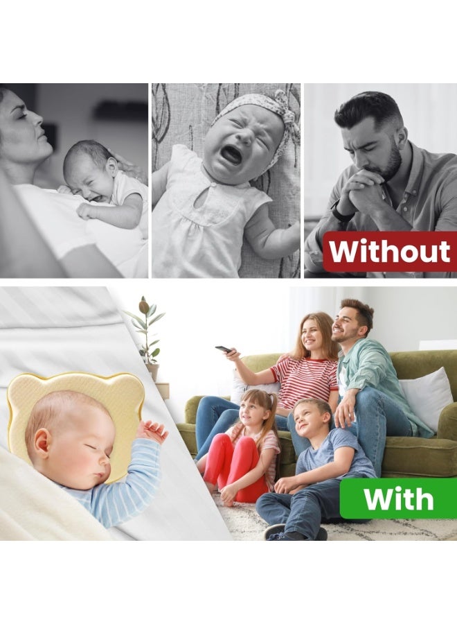 Premium Unisex Memory Foam Portable Baby Pillow Hypoallergenic Prevent Flat Head Neck Support for Infant Sleeping Soft and Cozy Breathable for Bebe Travel - Image 3