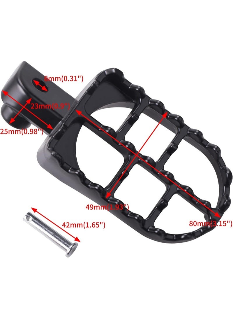 Dirt Bike Foot Pegs, Aluminium Footpegs Pedals Fit for Coleman Baja Taotao PW50 1981-2021 PW80 1983-2006, Pit Dirt Bike Motorcycle Minibike - Image 5