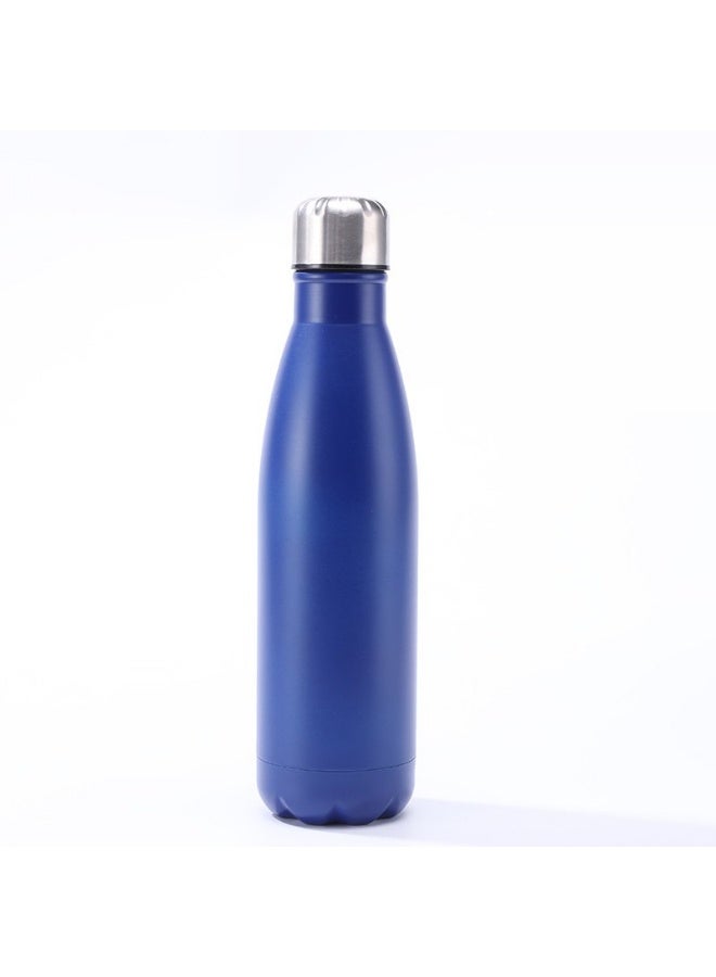 زجاجة ماء رياضية من الفولاذ المقاوم للصدأ 750 مل مع عزل فراغ، تصميم مزدوج الطبقات على شكل بولينج، مانعة للتسرب وقابلة للحمل للسفر للمشروبات الساخنة والباردة، للاستخدام في الصالة الرياضية والمكتب والنشاطات الخارجية - Image 1