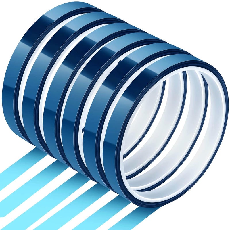 selizo Heat Tape for Heat Press Sublimation, 6 Packs Heat Transfer Tape Heat Resistant High Temperature Adhesive Tape for Dye Sublimation, HTV Craft - Image 1