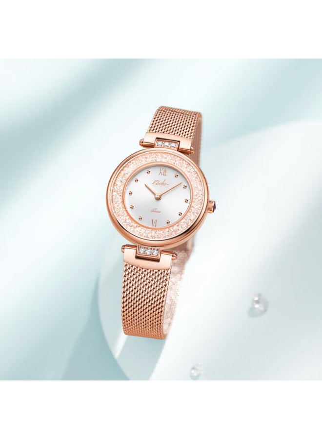 Ebohr (Ebohr) Women'S Watch, Kana Series Fashion Starlight Circle, Quartz Women'S Watch 51553426, Gift For Girlfriend - Image 5