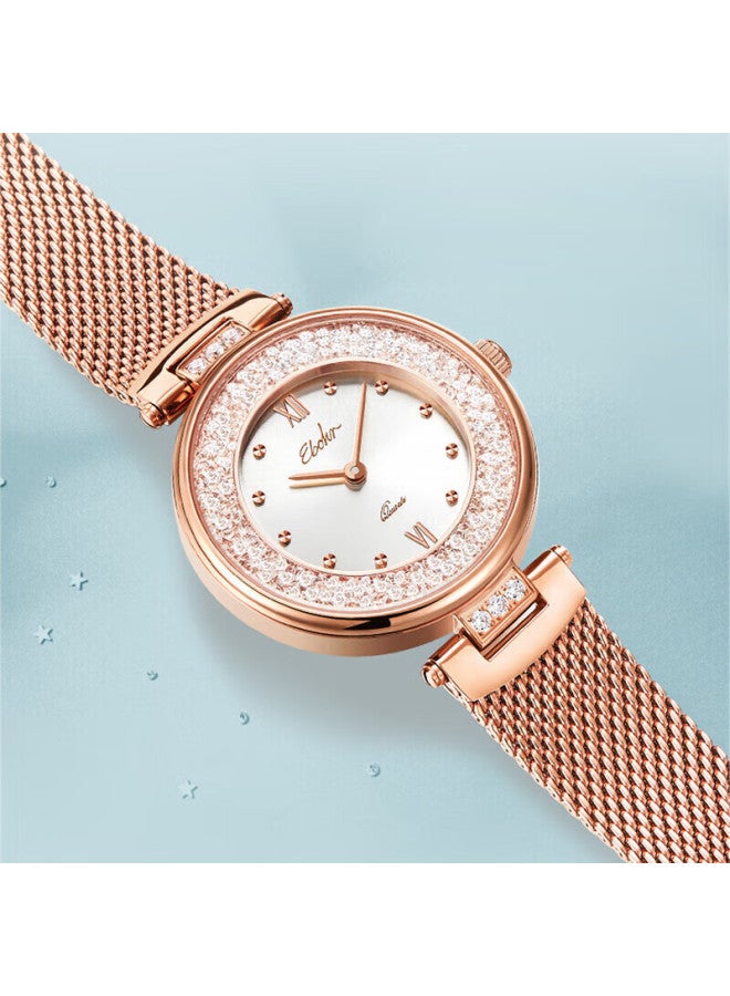 Ebohr (Ebohr) Women'S Watch, Kana Series Fashion Starlight Circle, Quartz Women'S Watch 51553426, Gift For Girlfriend - Image 4
