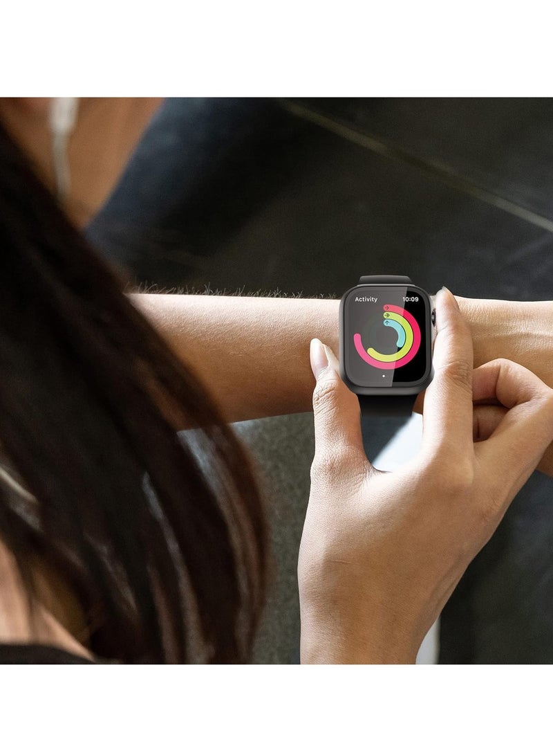 Case with Tempered Glass Screen Protector for Apple Watch Series 7/8/9, Slim Guard Bumper Full Coverage Hard PC Protective Cover HD Ultra-Thin Cover for iWatch 41mm - Image 5