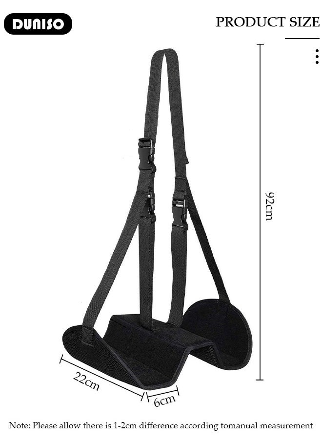 DUNISO Airplane Foot Hammock, Perfect Airplane or Office Foot Rest to Relax Your Feet, Portable Travel Footrest Flight Carry Airplane Travel Accessories Desk Foot Hammock, Comfy Foot Hanger Airplane  - Image 2