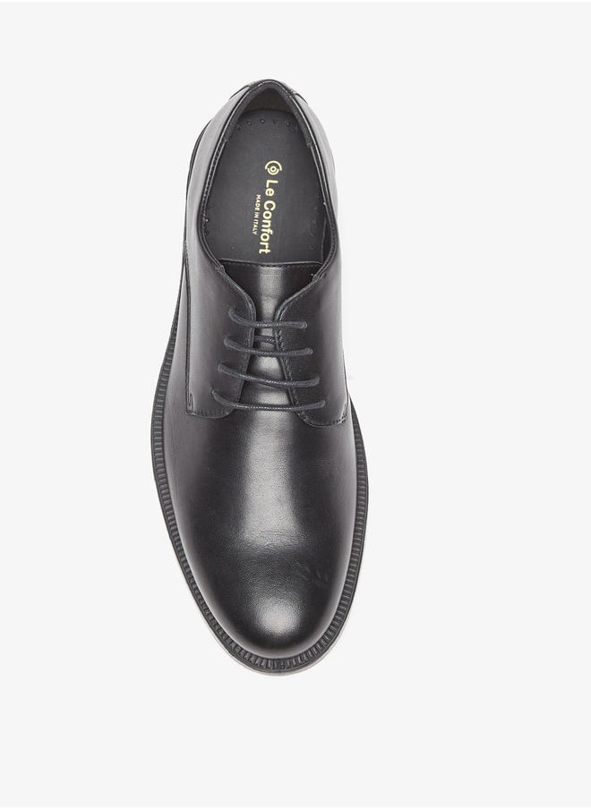 Le Confort Solid Derby Shoes with Lace-Up Closure  - Image 4