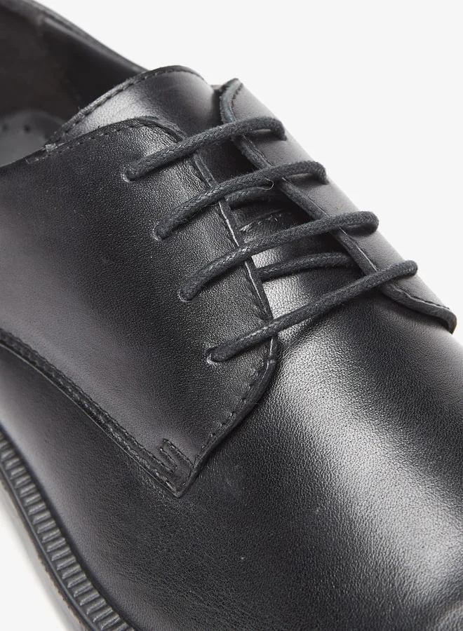 Le Confort Solid Derby Shoes with Lace-Up Closure