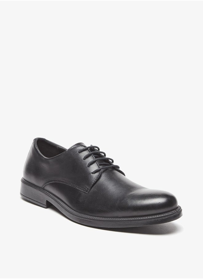 Le Confort Solid Derby Shoes with Lace-Up Closure  - Image 1