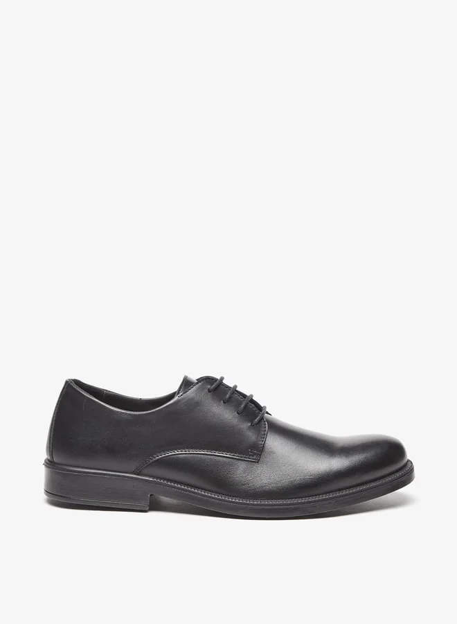 Le Confort Solid Derby Shoes with Lace-Up Closure