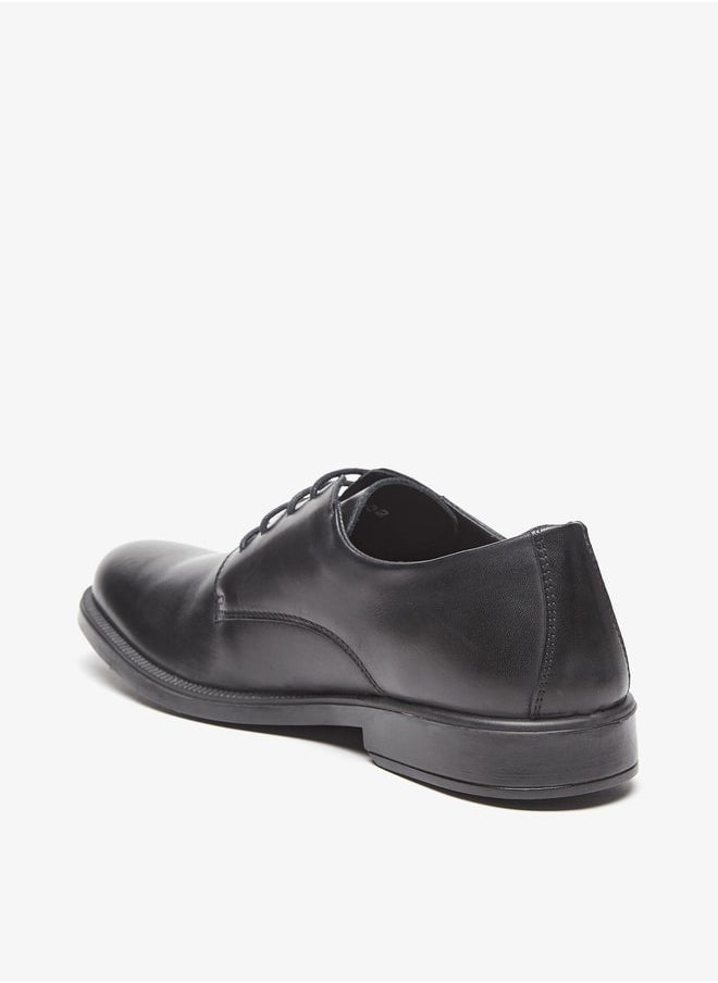 Le Confort Solid Derby Shoes with Lace-Up Closure  - Image 2