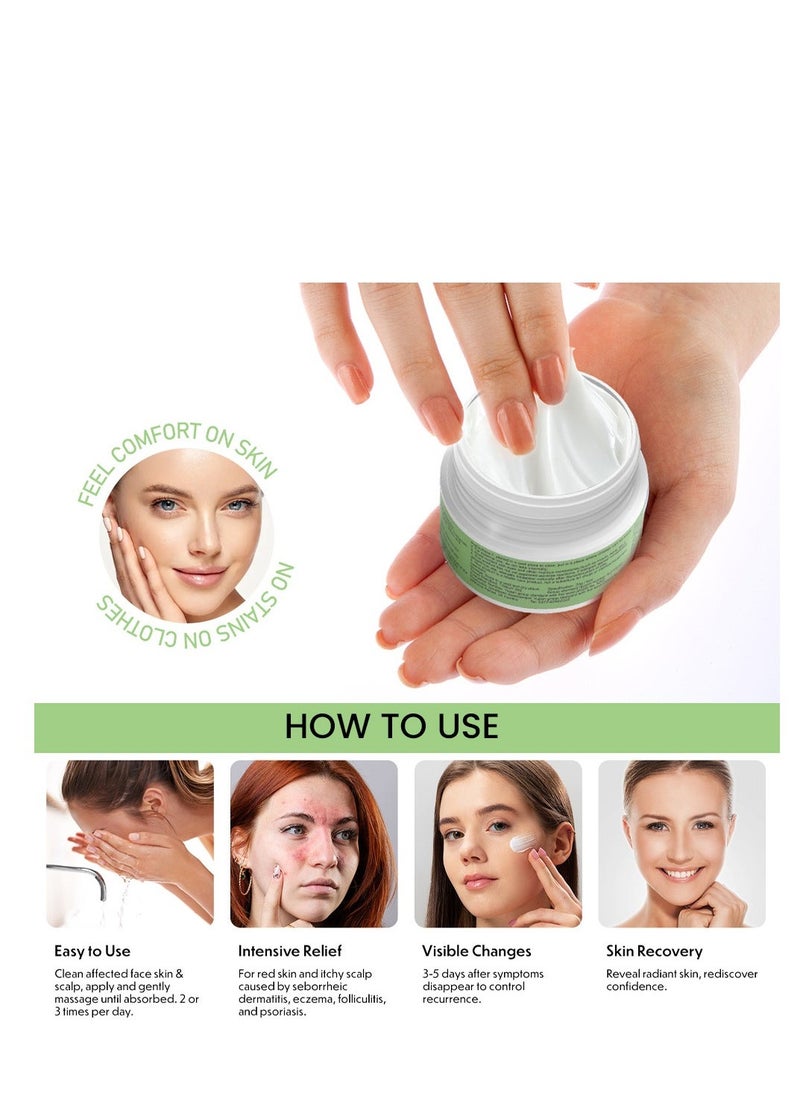 Sumifun Seborrheic Eczema Ointment Rapid Relief From Skin Problems Caused By Seborrheic Eczema, Such As Redness,Itching And Faking 30g - Image 5