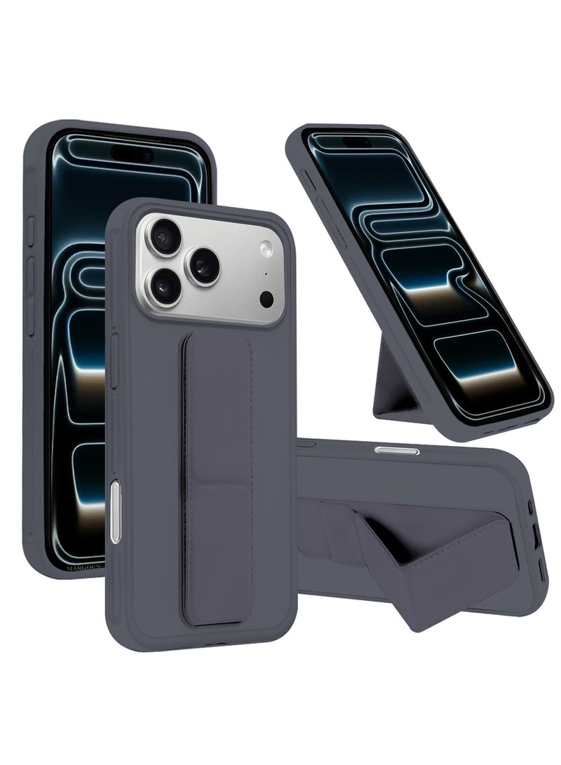 CATANES 3 Packs Premium PU Leather Case for iPhone 17 Pro with Stand Function Shockproof and Anti Scratch Finger Grip with Two 3D Screen Protector - Image 2