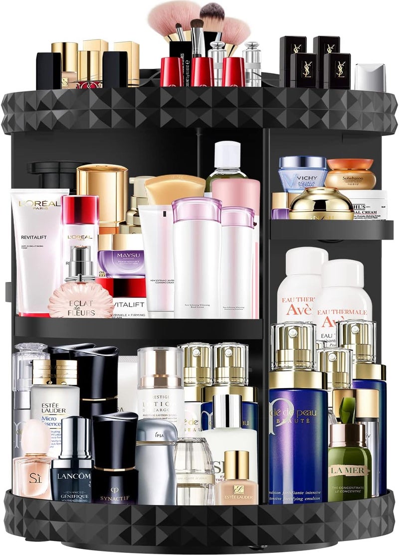 MISERWE Makeup Organizer 360 Degree Rotating 7 Adjustable Layers Large Capacity Cosmetic Organizer Transparent Make Up Organizers and Storage