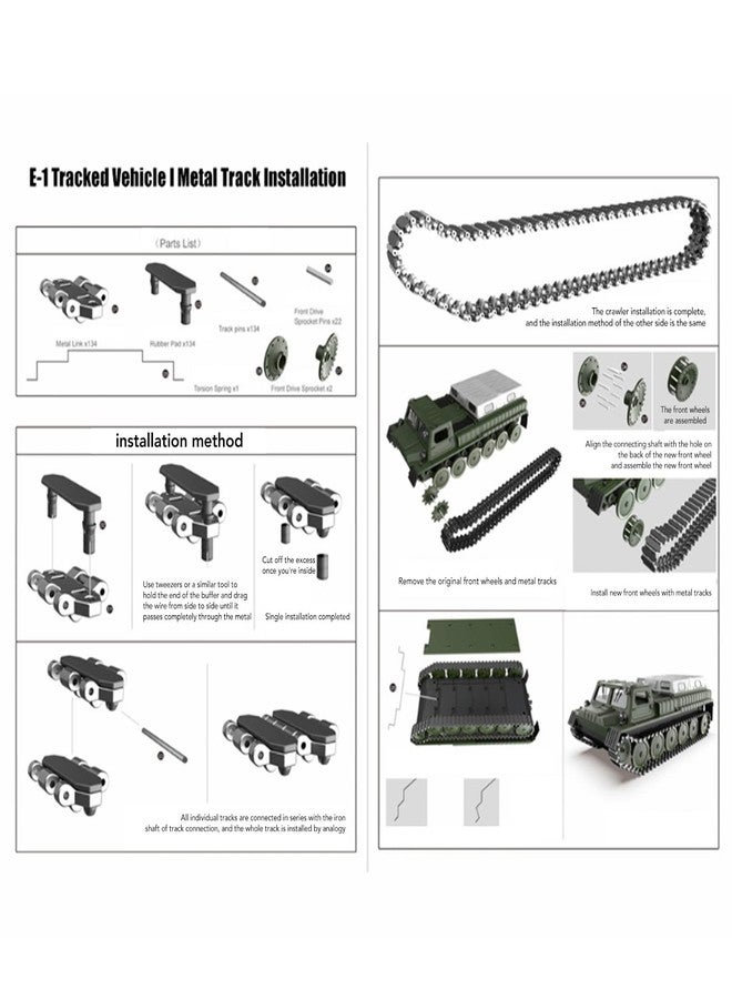 Kadimendium Chain Wheel Part, RC Tank Tracks Full Scale Easy Installation for Replacement - Image 3