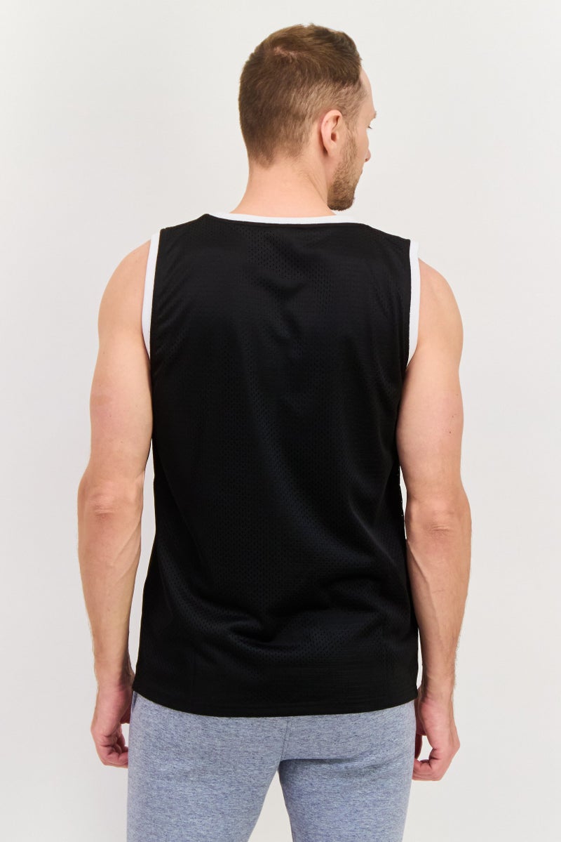 Ellesse قميص كرة سلة رياضي للرجال، أسود - Image 3