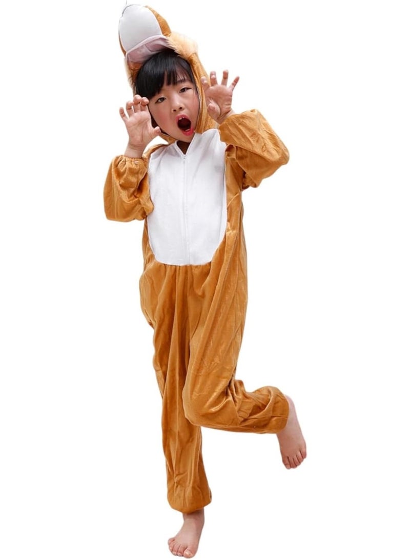 Brain Giggles BrainGiggles Lion Costume for Kids 1-8 years | Animal Costumes for Kids | Lion Jumpsuit Halloween Costume for Boys Girls | Cosplay Fancy Dress Lion Costume for Toddlers and Baby - Image 4