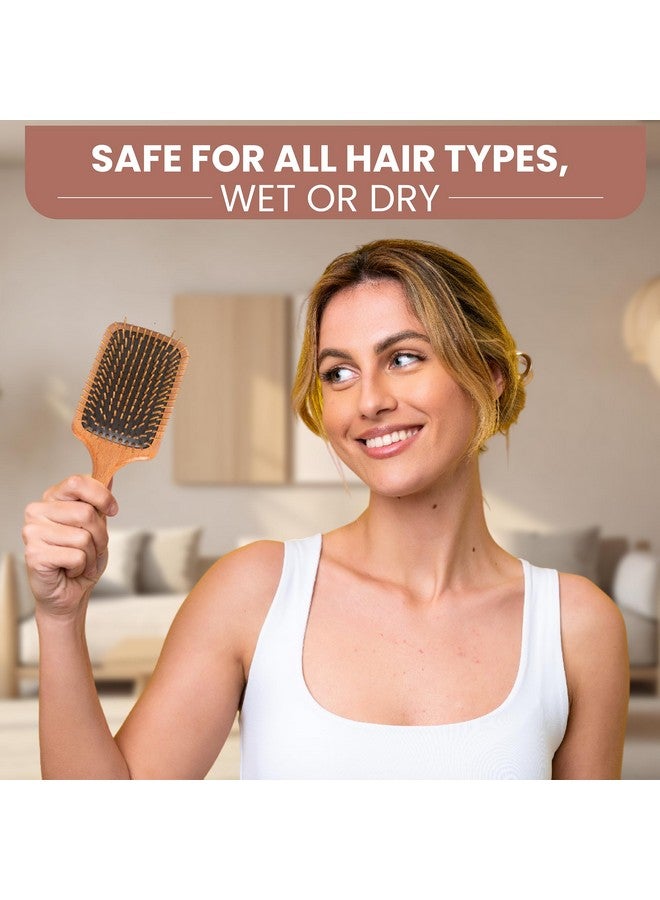 شاش منذ عام 1869، صُنعت في ألمانيا فرشاة خشبية تعمل على فك تشابك الشعر بلطف وتصفيفه وترطيبه بأقل قدر من التجعد والكسر، آمنة لجميع أنواع الشعر الرطب أو الجاف، خشب صديق للبيئة - Image 2