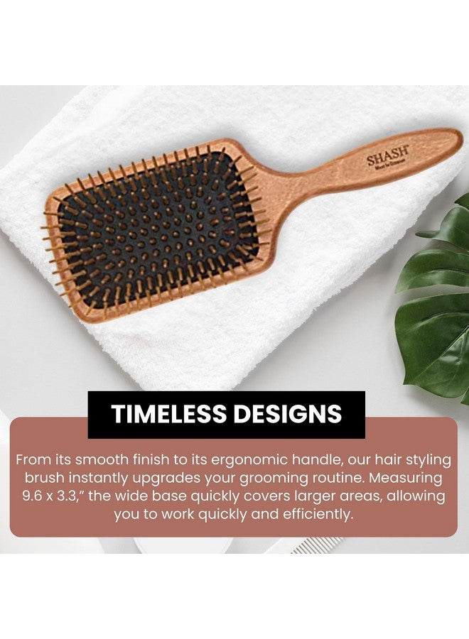 شاش منذ عام 1869، صُنعت في ألمانيا فرشاة خشبية تعمل على فك تشابك الشعر بلطف وتصفيفه وترطيبه بأقل قدر من التجعد والكسر، آمنة لجميع أنواع الشعر الرطب أو الجاف، خشب صديق للبيئة - Image 4