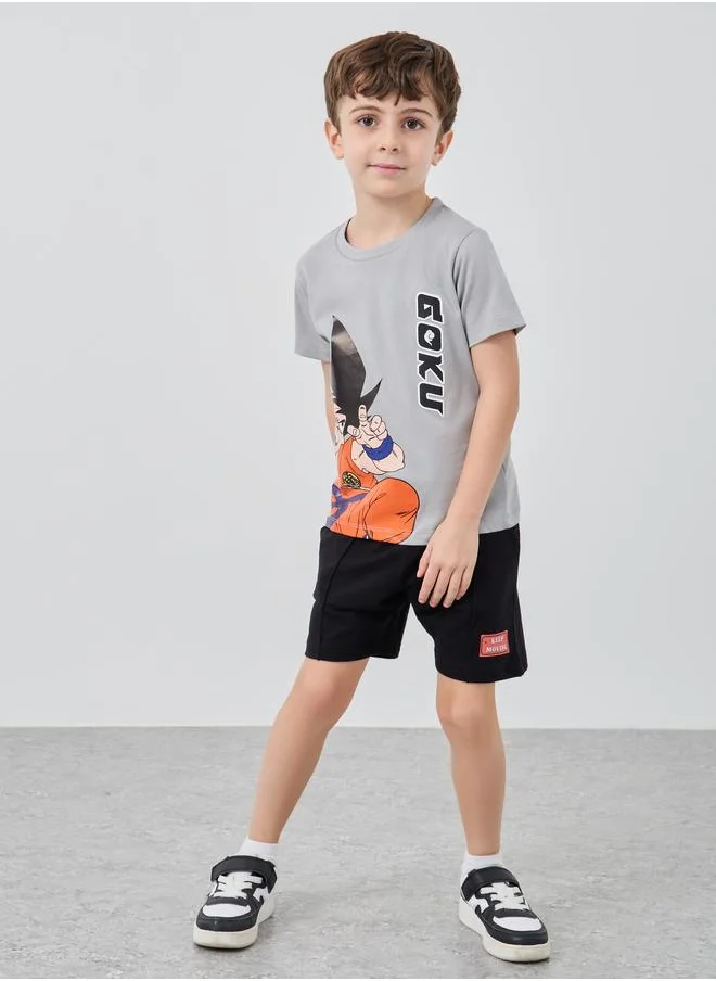 ستايلي Styli Naruto Graphic Print Round Neck T-Shirt