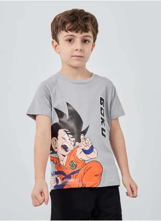 ستايلي Styli Naruto Graphic Print Round Neck T-Shirt
