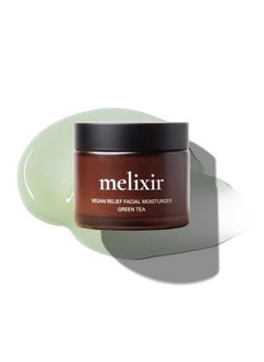 Melixir Vegan Relief Facial Moisturizer 2.7 Fl Oz | Green Tea Extract Facial Cream For Women And Men  - Image 2