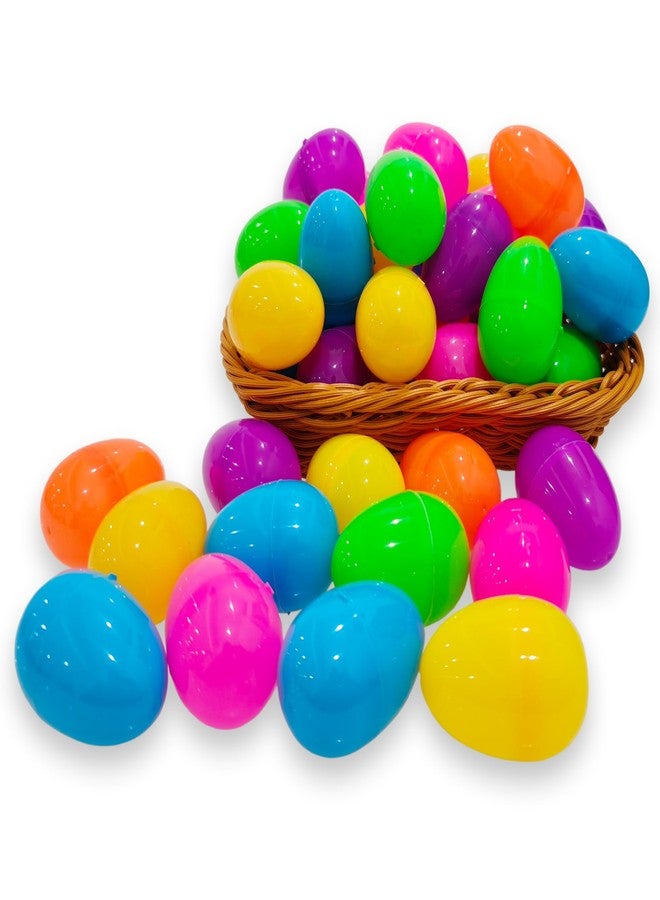 Celmuron Easter Eggs 30 Pack, 2.3'' Fillable Plastic Easter Eggs, Bright Color Assortment for Easter Egg Hunt, Party Favors & Surprise Fillers - Image 1