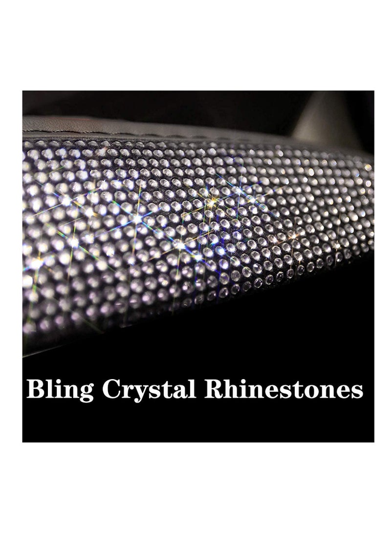 Stylish Rhinestone Seat Covers for Women Breathable Mesh Front Seat Protector Universal Fit for Most Cars White - Image 4