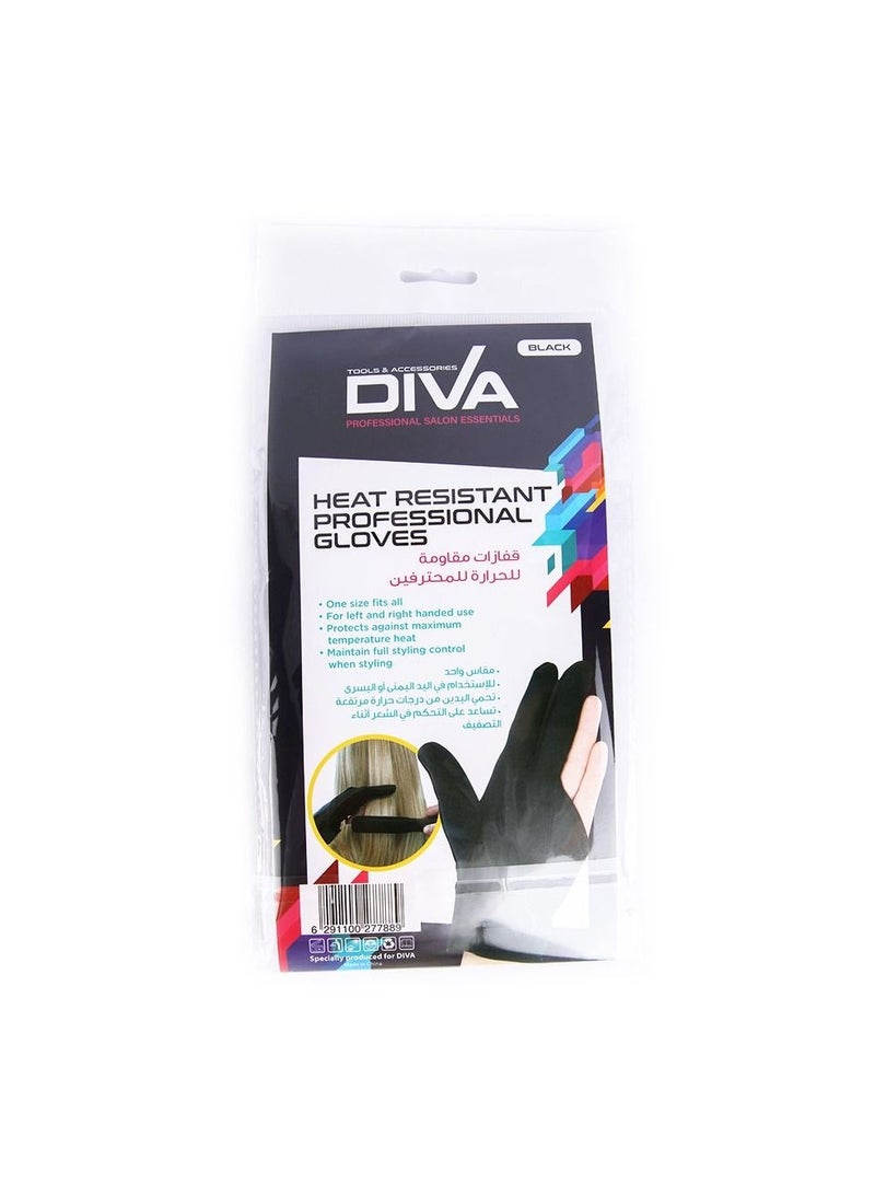 Diva Heat Resistant Gloves for Beauty Use, Premium Protection for High-Temperature Work, Non-Slip Grip, Flexible Design, Ideal for Hair Styling, Curling, Hairdressing Accessories, Salon Quality  - Image 1