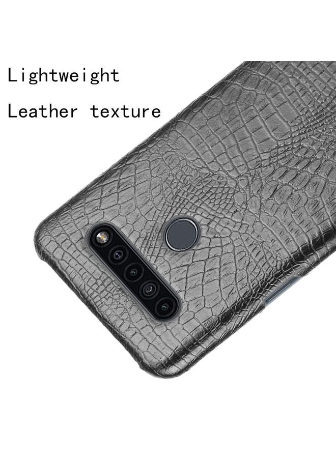 S-TOP Case For LG K41S Shockproof Crocodile Texture PC + PU Case - Image 4