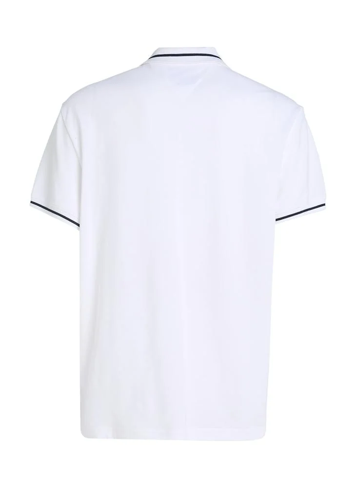 تومي جينز Logo Regular Fit Tipped Polo