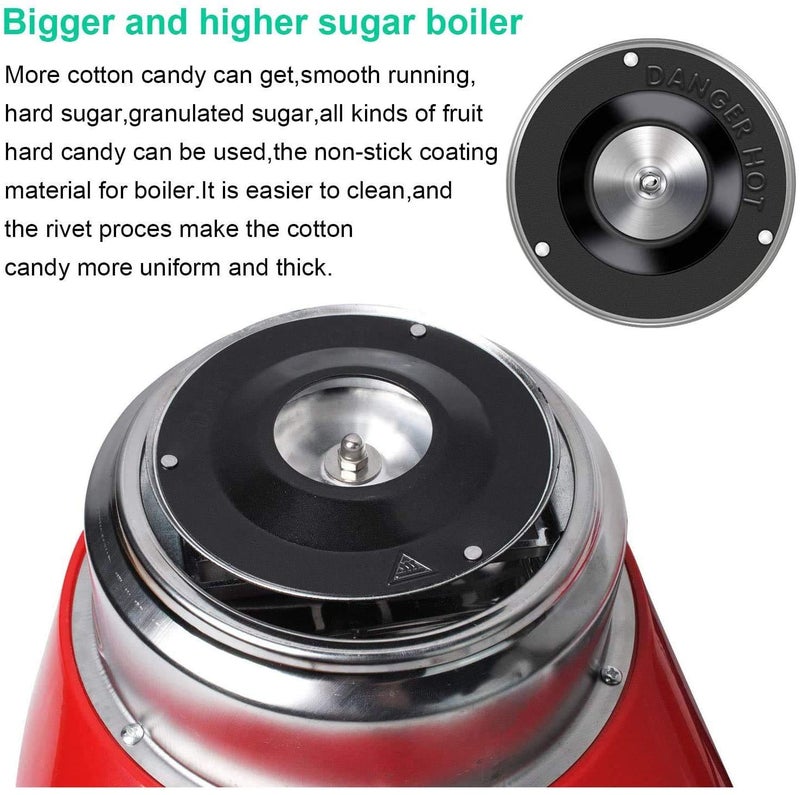 Mishrit Mishrit Cotton Candy MakerMachine with Sugar Spoon10 Bamboo Sticks  - Image 4