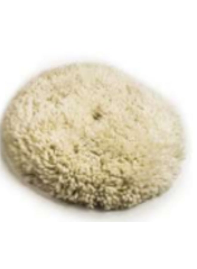 7-Inch Wool Polishing Pad with Hook & Loop Backing Plate – Professional Wool Buffing Pad for Car Polishers, Waxing, Scratch Removal, and Surface Finishing