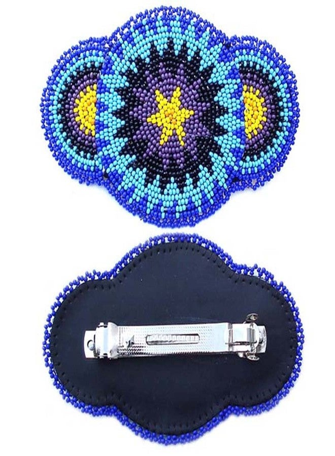 La vivia Handmade Beaded Indian Jewelery Hair Barrette,Native American Style Seed Beaded Hair Band For Women,Suitable For Different Occasions & Gifting - Image 1