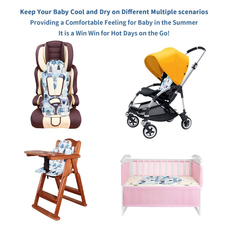 Yinbly Gel Car Seat Cooler Pad for Children,Summer Breathable Ice Stroller Cooler Mat,Multifunctional Baby Cooling Pad Suitable for Stroller, Baby Dining Chair, Child Safety Seat - Image 3