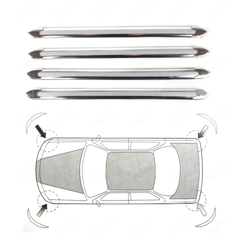 MIZZEO Anti-Collision Patch Bumper Guard Strip (Original 3R-2163, Silver) Anti-Scratch Bumper Protector Trim Compatible with Toyota Innova Crysta New - Image 2