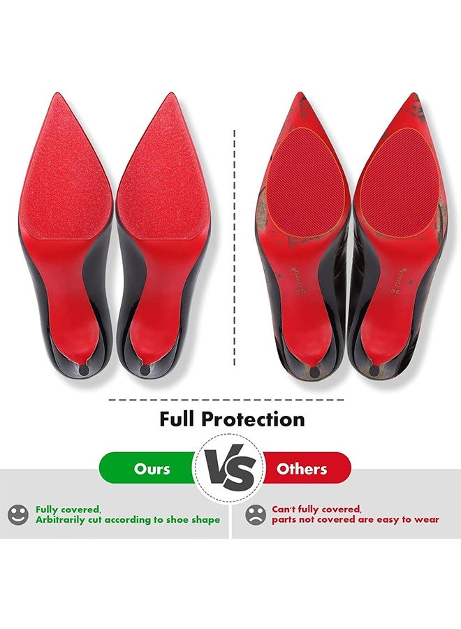 واقي النعل 10x150 سم واقي نعل الحذاء المضاد للانزلاق، ملصقات نعل ذاتية اللصق للأحذية ذات الكعب العالي، واقي النعل الأحمر، ملصقات النعل للأحذية الرياضية، واقي النعل، واقي أسفل الحذاء شفاف - Image 3