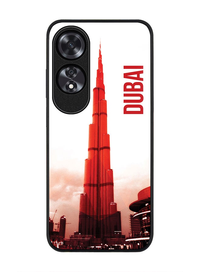 Stylizedd Rugged Black edge case for Oppo A60, Slim fit Soft Case Flexible Rubber Edges Anti Drop TPU Gel Thin Cover -  Dubai - The Burj - Image 1
