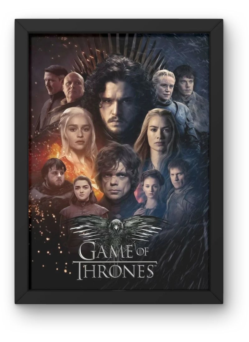 إطار أسود من مسلسل صراع العروش، مقاس 30×40 