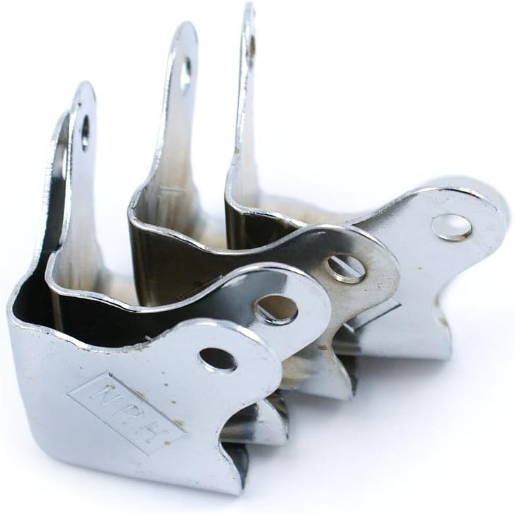 mLaval (D90) Set of 4 Durable Guitar Amp Speaker Cabinet Steel Corners 3 Legs 31mm CHRO - Image 1