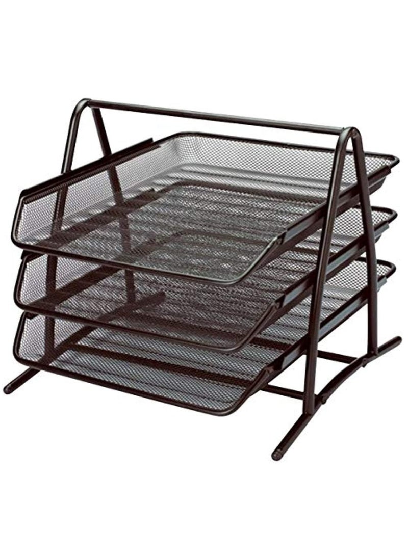 ELTRAZONE 3 Layer Metal Paper Tray (Black) - Image 2