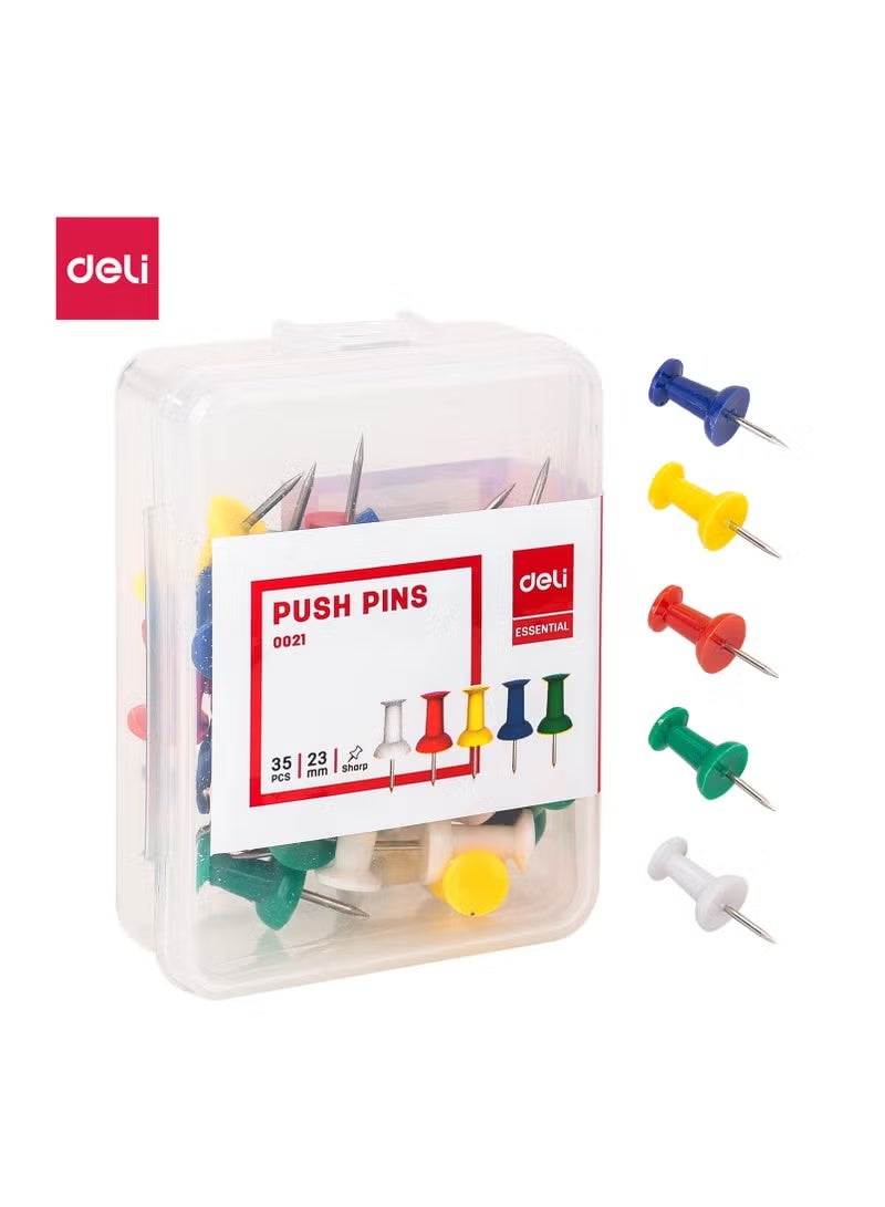 Deli دبابيس دفع E0021 - 23 مم، 1"، ألوان متنوعة - Image 1