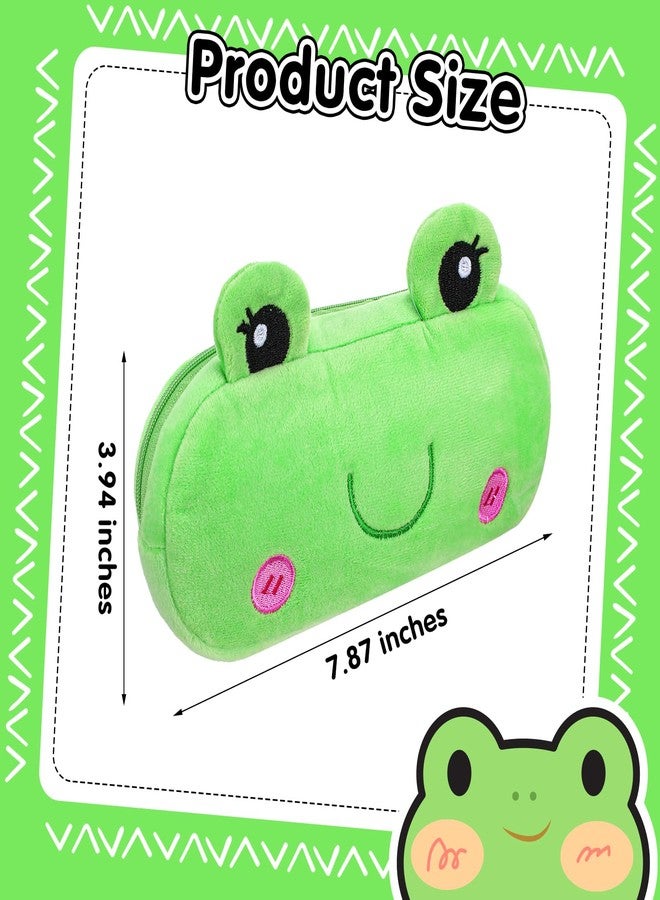 JOUTYFOR 8 Pcs Cartoon Pencil Pouch Bulk Cute Zipper Pencil Cases Animal and Fruit Pencil Boxes Plush Pencil Bag Japanses Kawaii Stationery Bag for Kids Boys Girls Students Classroom - Image 2