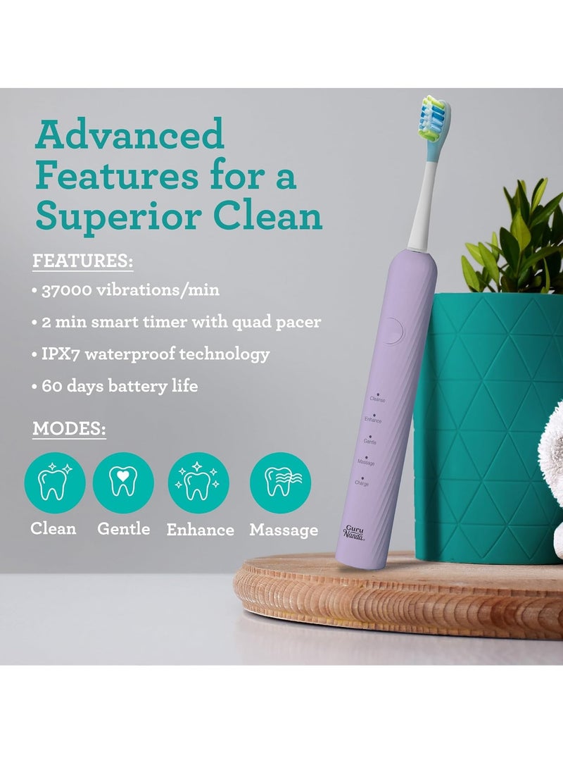 GuruNanda - GuruNanda Lion & Lamb Kit 2.0, Electric Toothbrush with Water Flosser Combo, 4 Jet Tips, 4 Brush Heads, & IPX7 Waterproof Design for Complete Oral Care, Lavender - Image 1