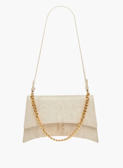 فلورا بيلا من شو إكسبرس Womens Textured Shoulder Bag With Chain Strap And Button Closure
