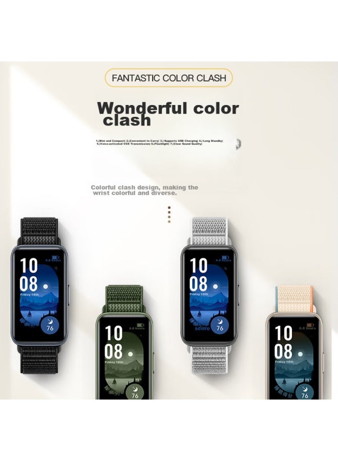 BHO سوار نايلون متوافق مع Bho لسوار Huawei Band 10 الجديد، سوار عالمي لسوار Huawei Band 8/9 الإصدار القياسي وإصدار NFC، سوار لياقة ذكي - Image 4