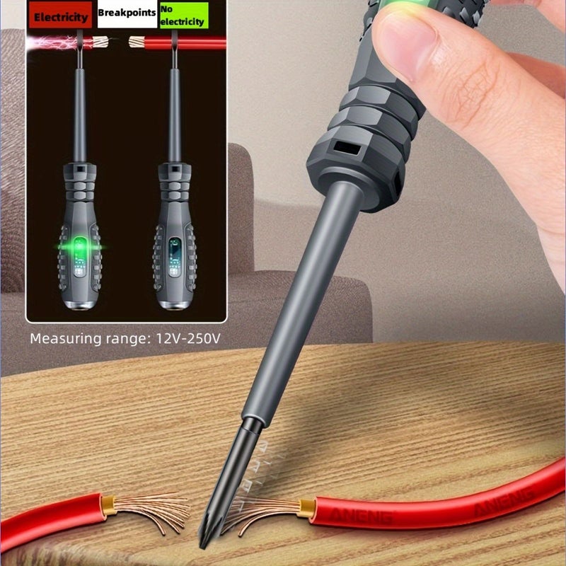 كاشف الجهد الحثي عالي الكفاءة D01 مع مصباحي LED مزدوجين ومفك براغي - Image 4