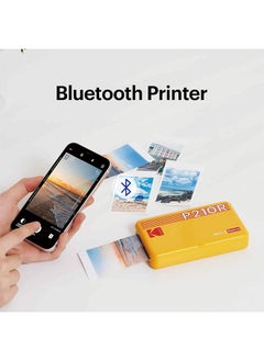 Kodak KODAK Mini 2 Retro 4PASS Portable Photo Printer (2.1x3.4 inches) Initial 8 Sheets + 60 Sheets Bundle, Yellow  - Image 3