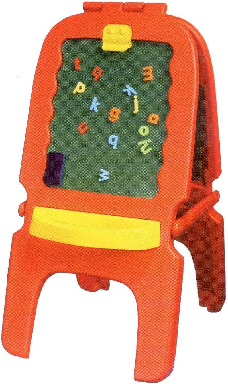 Small childrens whiteboard/blackboard with magnet letter