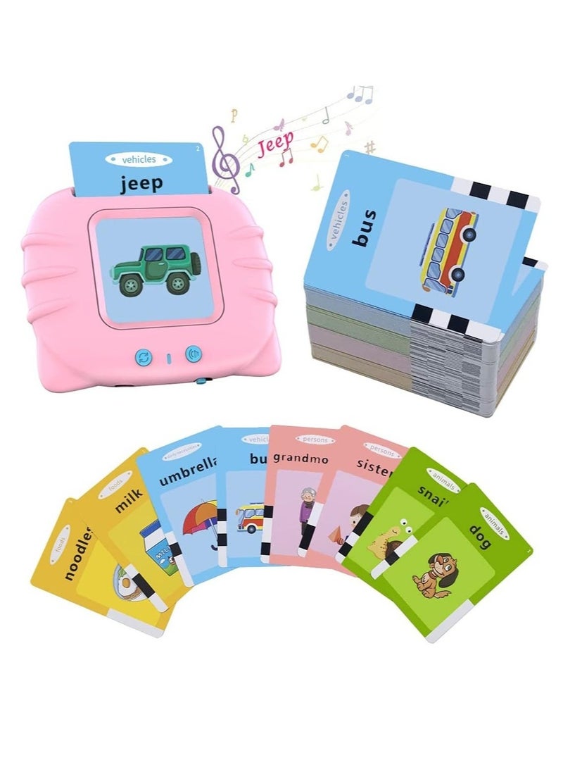 ELTRAZONE Flash Cards for Toddlers 2 3 4 5 6 7 Years Old,112 Card Talking Flash Cards(224 Words),Speech Therapy Toys Autism Toys,Baby Audible Flashcards Early Learning Educational Toys,  - Image 1