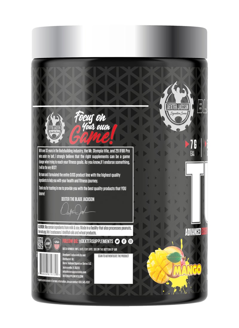 DEXTER JACKSON Black Series Turbo EAA 30 Servings 345g - Advanced Essential Amino Acids for Muscle Recovery and Performance (Mango)  - Image 2
