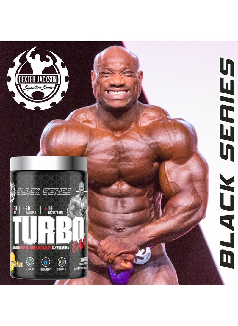 DEXTER JACKSON Black Series Turbo EAA 30 Servings 345g - Advanced Essential Amino Acids for Muscle Recovery and Performance (Mango)  - Image 4